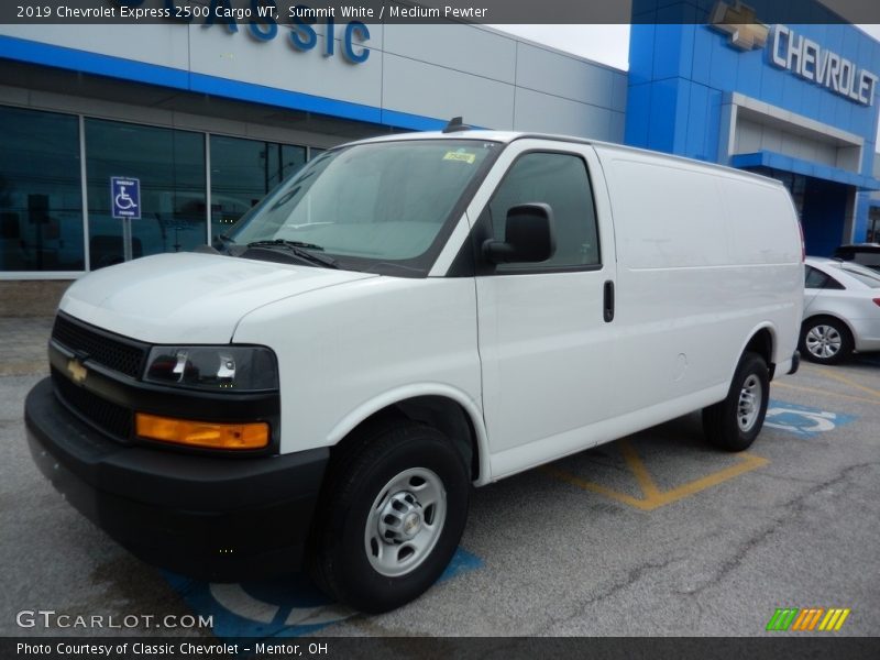 Summit White / Medium Pewter 2019 Chevrolet Express 2500 Cargo WT
