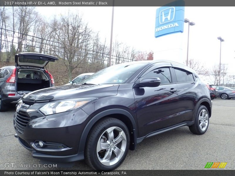 Modern Steel Metallic / Black 2017 Honda HR-V EX-L AWD