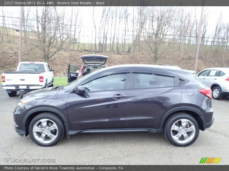 Modern Steel Metallic / Black 2017 Honda HR-V EX-L AWD