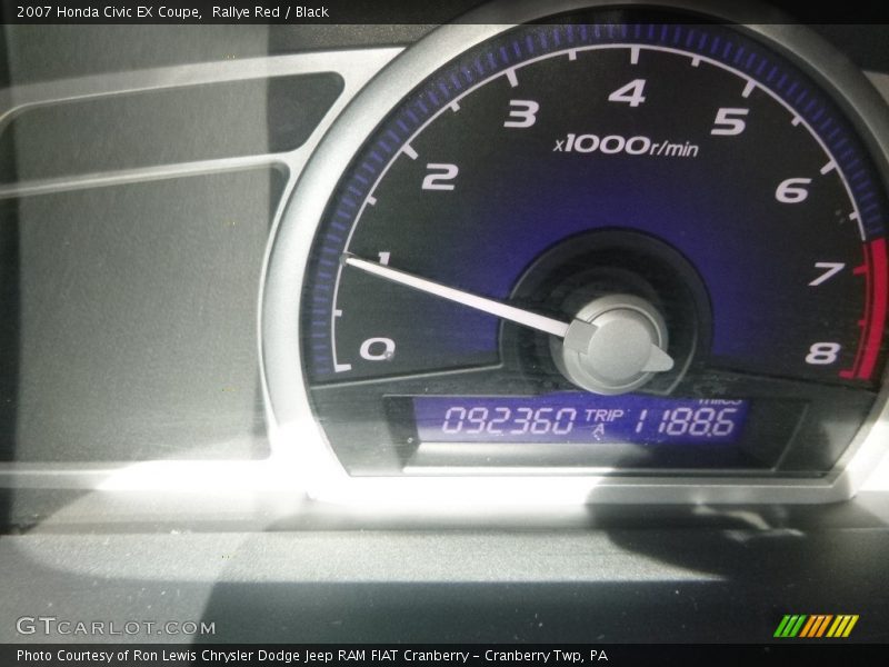 Rallye Red / Black 2007 Honda Civic EX Coupe