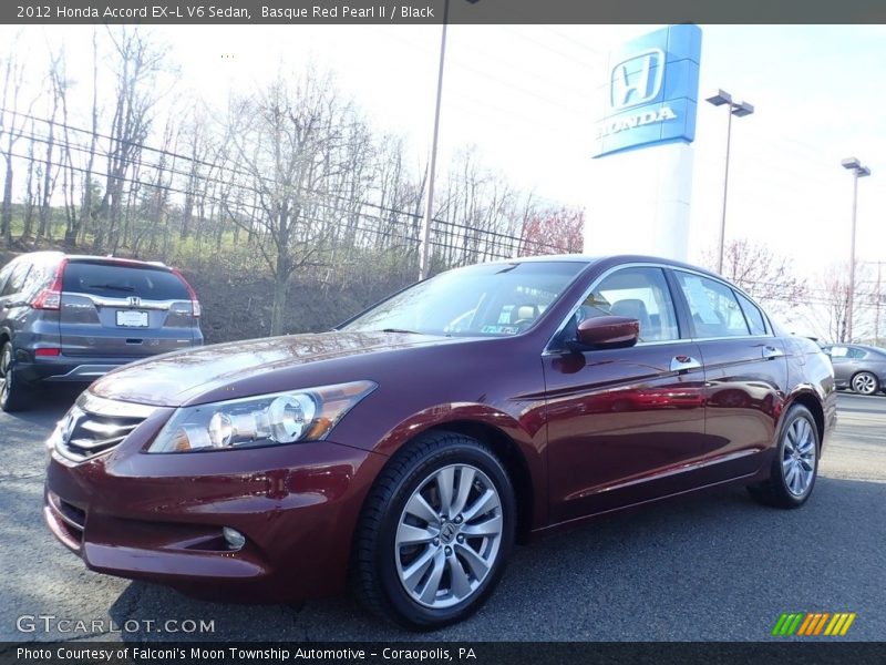 Basque Red Pearl II / Black 2012 Honda Accord EX-L V6 Sedan