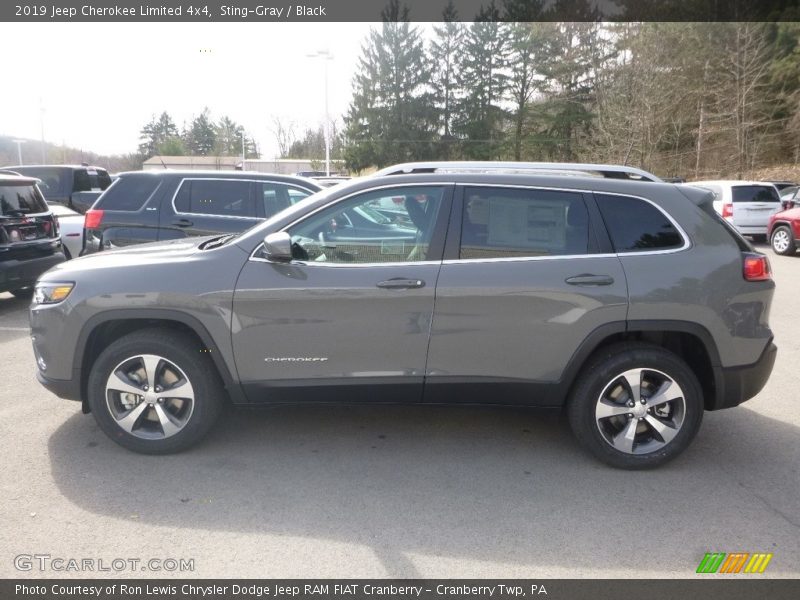 Sting-Gray / Black 2019 Jeep Cherokee Limited 4x4