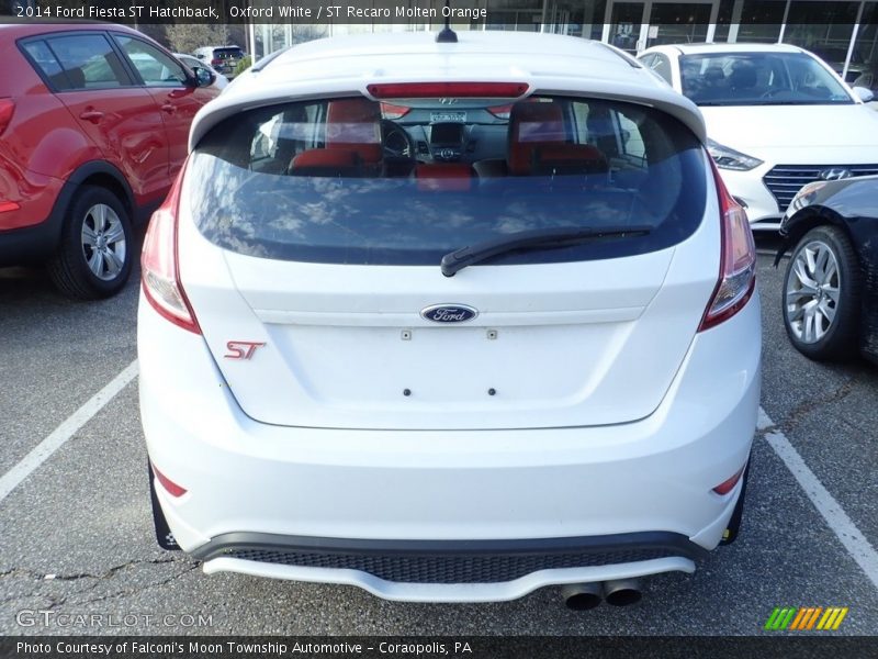 Oxford White / ST Recaro Molten Orange 2014 Ford Fiesta ST Hatchback