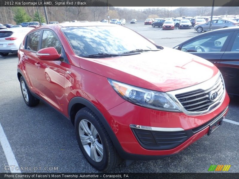 Signal Red / Black 2012 Kia Sportage LX AWD