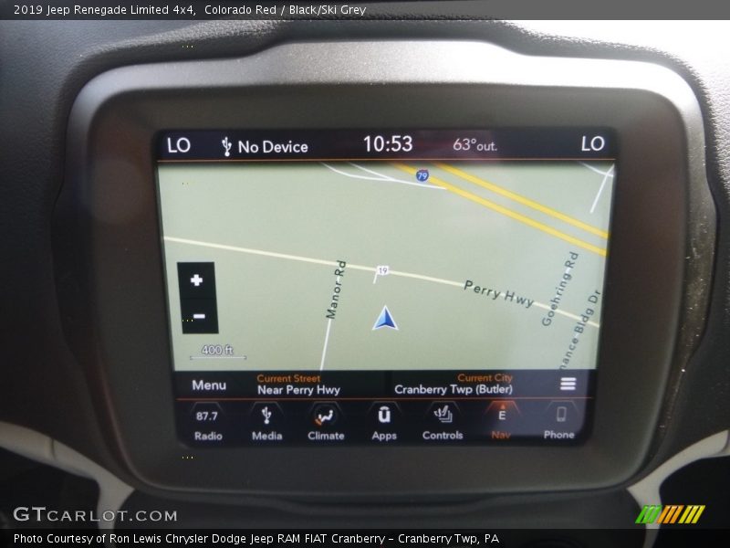 Colorado Red / Black/Ski Grey 2019 Jeep Renegade Limited 4x4