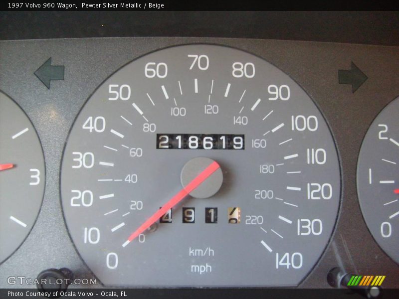 Pewter Silver Metallic / Beige 1997 Volvo 960 Wagon