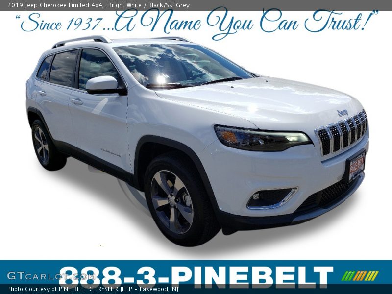 Bright White / Black/Ski Grey 2019 Jeep Cherokee Limited 4x4