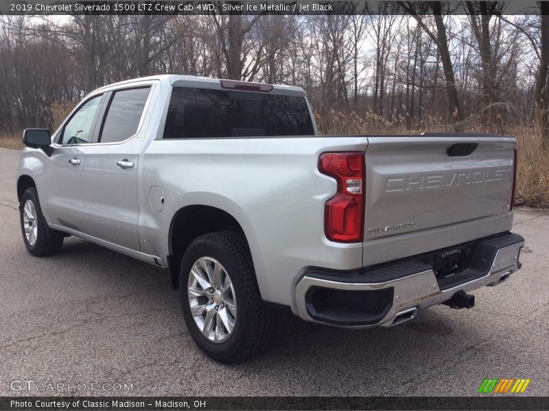 Silver Ice Metallic / Jet Black 2019 Chevrolet Silverado 1500 LTZ Crew Cab 4WD