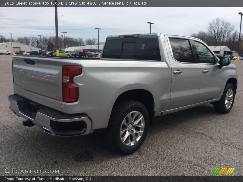Silver Ice Metallic / Jet Black 2019 Chevrolet Silverado 1500 LTZ Crew Cab 4WD
