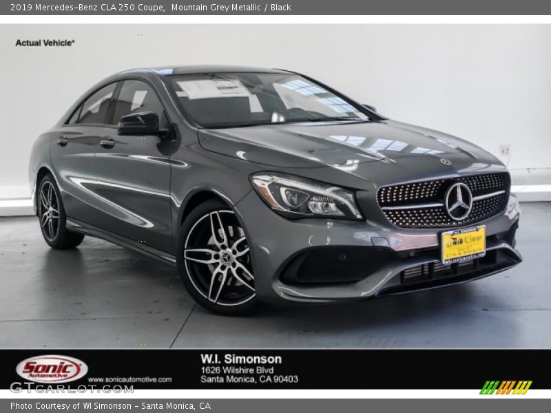 Mountain Grey Metallic / Black 2019 Mercedes-Benz CLA 250 Coupe
