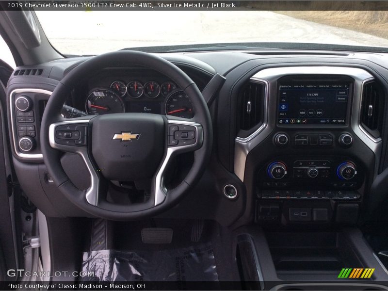 Silver Ice Metallic / Jet Black 2019 Chevrolet Silverado 1500 LTZ Crew Cab 4WD