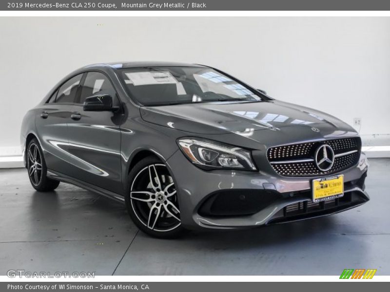 Mountain Grey Metallic / Black 2019 Mercedes-Benz CLA 250 Coupe