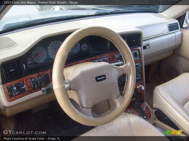 Pewter Silver Metallic / Beige 1997 Volvo 960 Wagon
