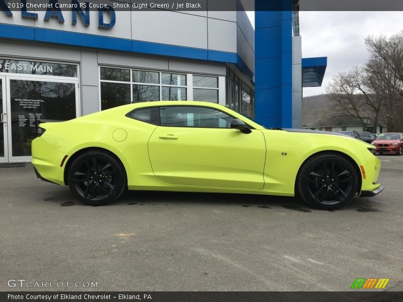 Shock (Light Green) / Jet Black 2019 Chevrolet Camaro RS Coupe