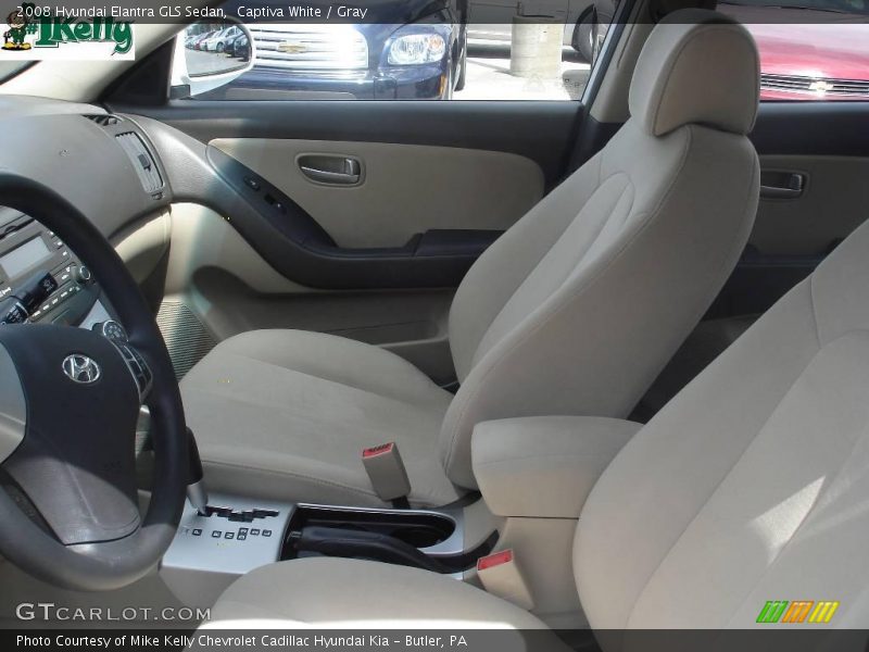 Captiva White / Gray 2008 Hyundai Elantra GLS Sedan