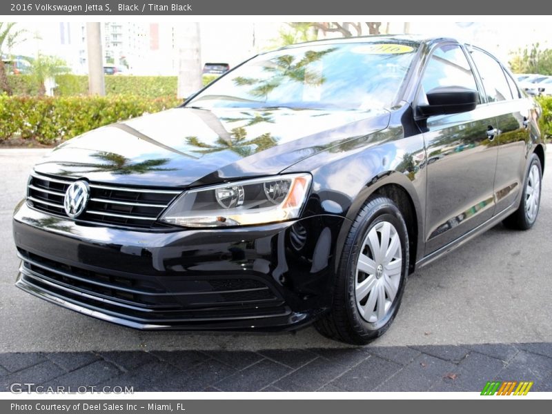 Black / Titan Black 2016 Volkswagen Jetta S