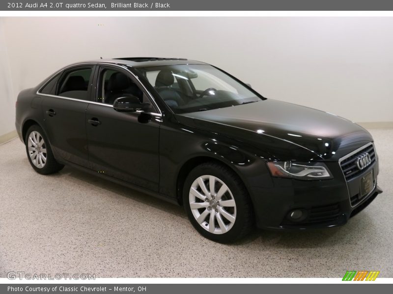 Brilliant Black / Black 2012 Audi A4 2.0T quattro Sedan