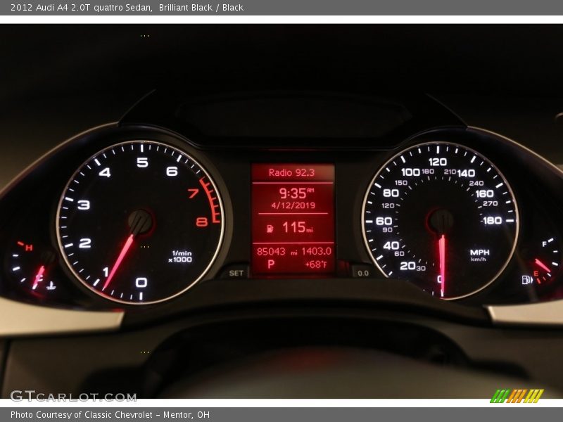 Brilliant Black / Black 2012 Audi A4 2.0T quattro Sedan