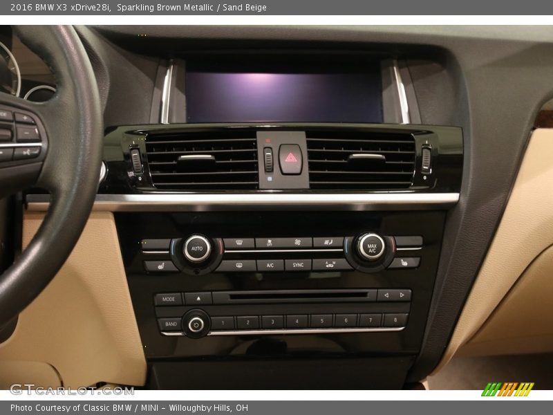 Sparkling Brown Metallic / Sand Beige 2016 BMW X3 xDrive28i