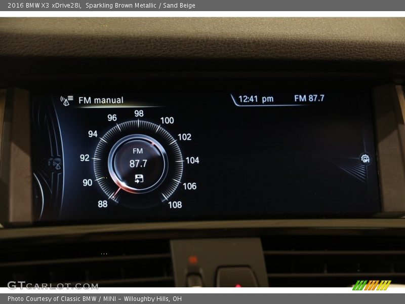 Sparkling Brown Metallic / Sand Beige 2016 BMW X3 xDrive28i