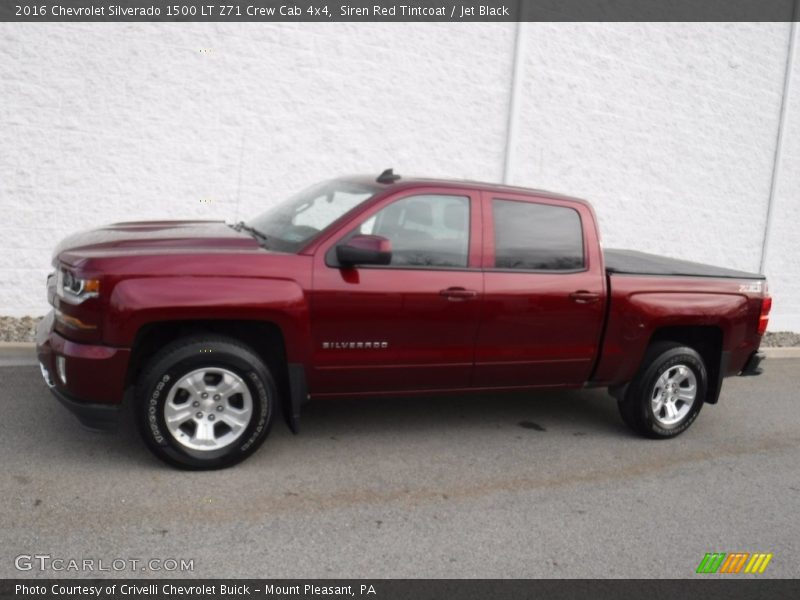 Siren Red Tintcoat / Jet Black 2016 Chevrolet Silverado 1500 LT Z71 Crew Cab 4x4