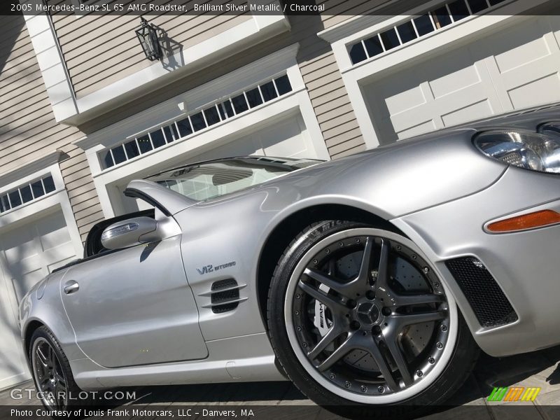 Brilliant Silver Metallic / Charcoal 2005 Mercedes-Benz SL 65 AMG Roadster