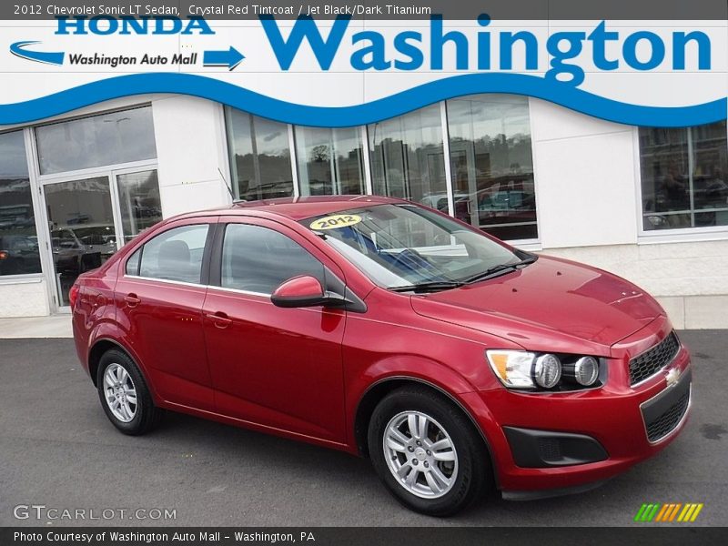 Crystal Red Tintcoat / Jet Black/Dark Titanium 2012 Chevrolet Sonic LT Sedan