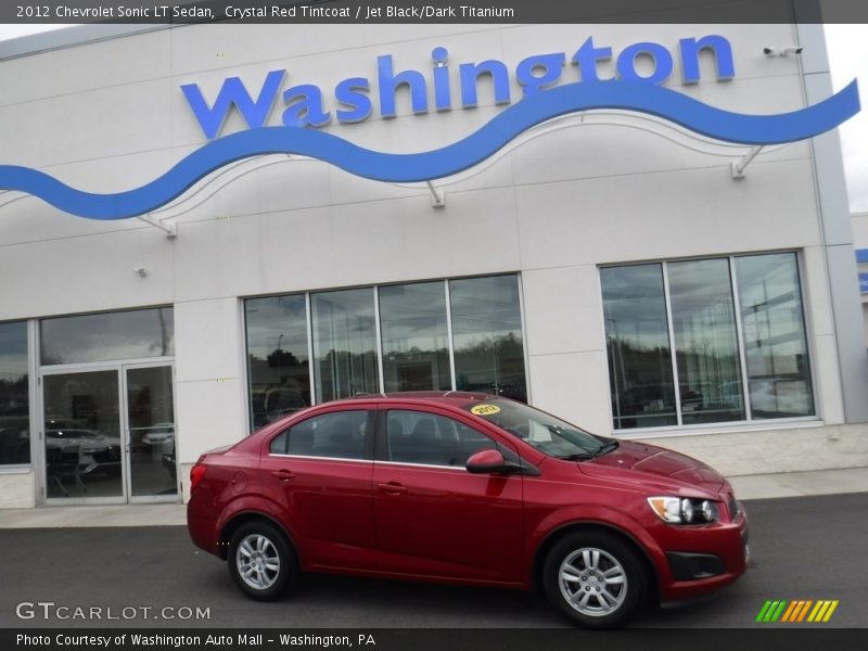 Crystal Red Tintcoat / Jet Black/Dark Titanium 2012 Chevrolet Sonic LT Sedan