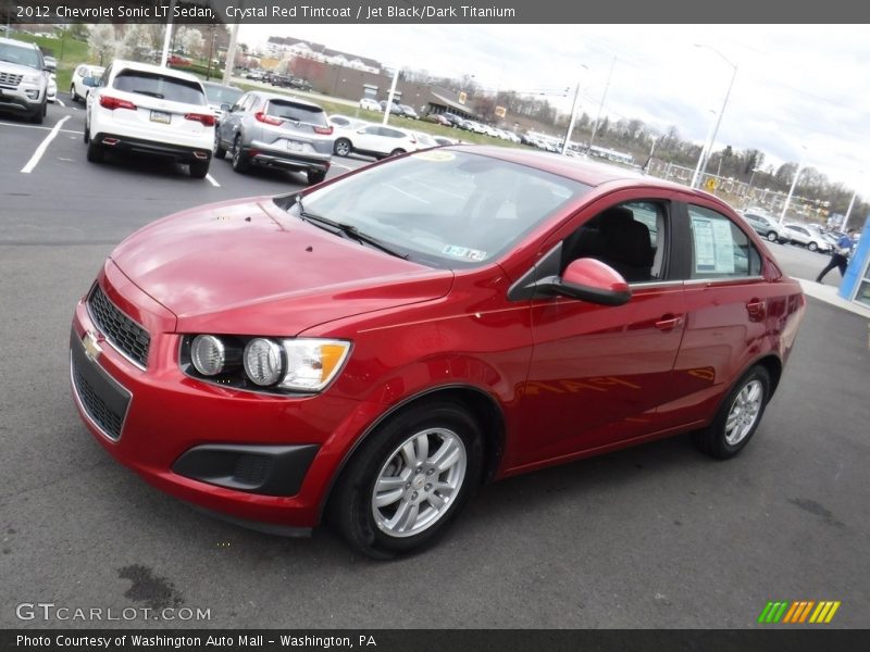 Crystal Red Tintcoat / Jet Black/Dark Titanium 2012 Chevrolet Sonic LT Sedan