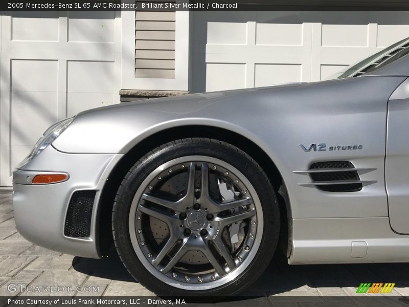 Brilliant Silver Metallic / Charcoal 2005 Mercedes-Benz SL 65 AMG Roadster