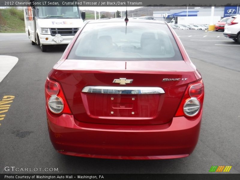 Crystal Red Tintcoat / Jet Black/Dark Titanium 2012 Chevrolet Sonic LT Sedan
