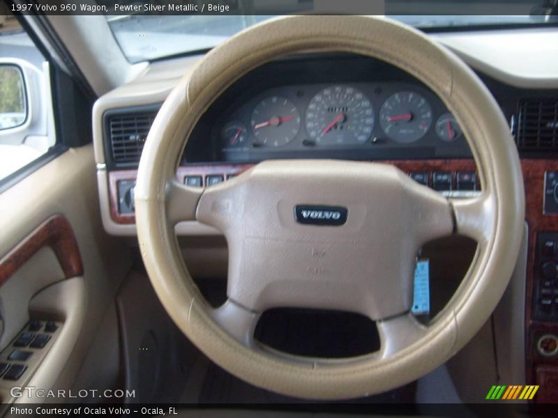 Pewter Silver Metallic / Beige 1997 Volvo 960 Wagon