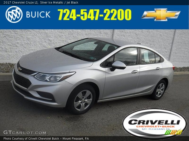 Silver Ice Metallic / Jet Black 2017 Chevrolet Cruze LS