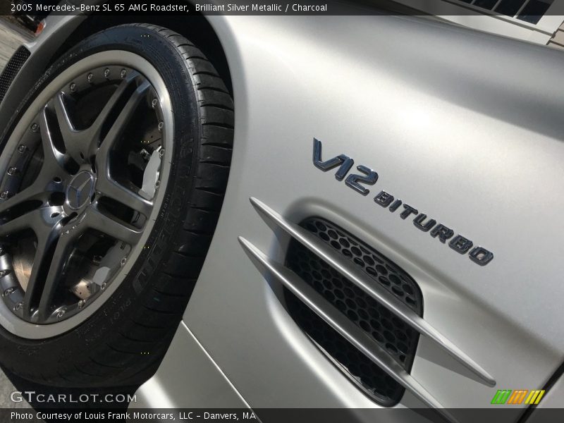 Brilliant Silver Metallic / Charcoal 2005 Mercedes-Benz SL 65 AMG Roadster