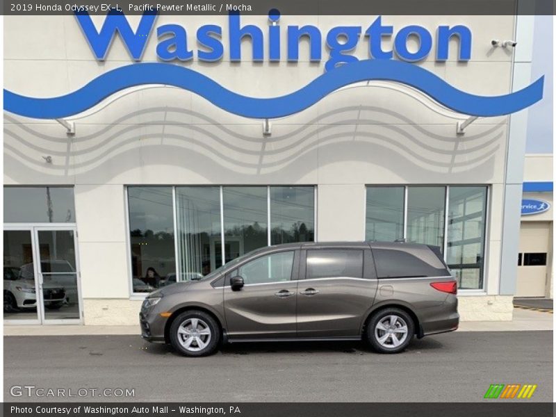Pacific Pewter Metallic / Mocha 2019 Honda Odyssey EX-L