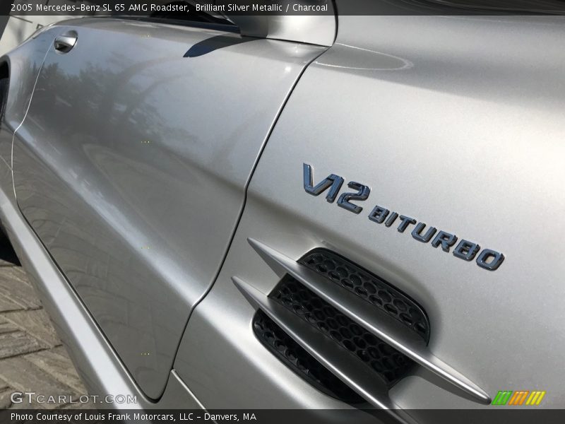 Brilliant Silver Metallic / Charcoal 2005 Mercedes-Benz SL 65 AMG Roadster