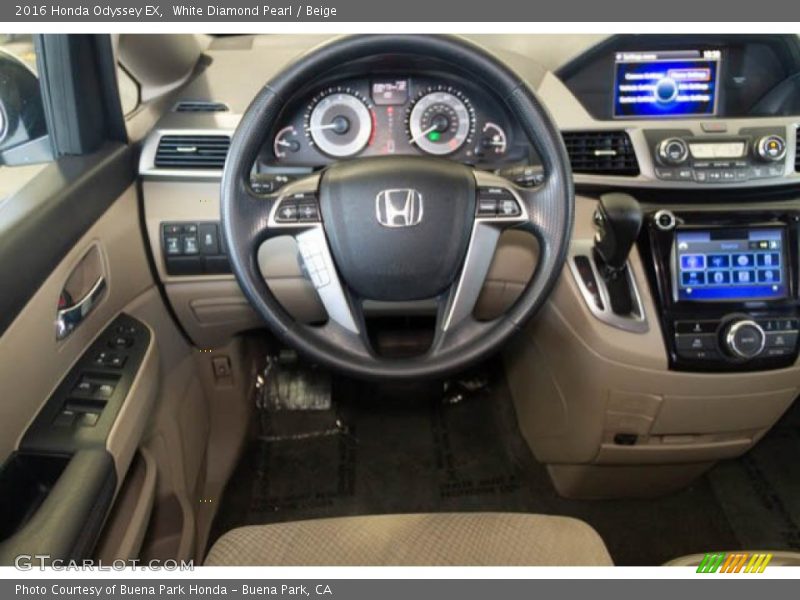 White Diamond Pearl / Beige 2016 Honda Odyssey EX