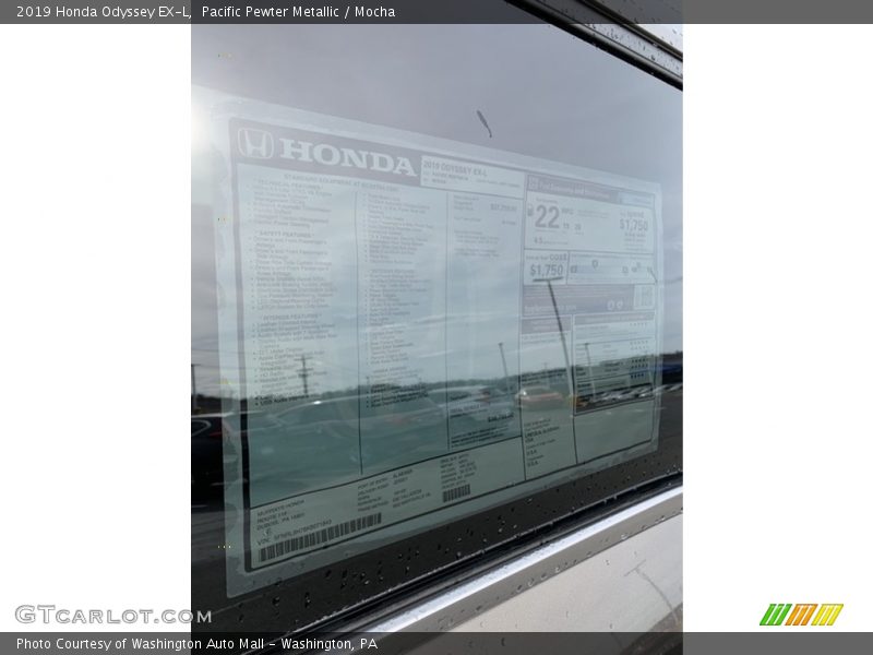 Pacific Pewter Metallic / Mocha 2019 Honda Odyssey EX-L