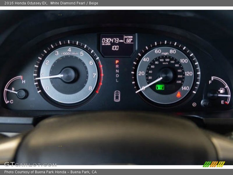 White Diamond Pearl / Beige 2016 Honda Odyssey EX