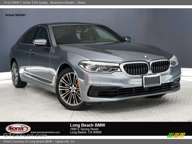 Bluestone Metallic / Black 2019 BMW 5 Series 540i Sedan