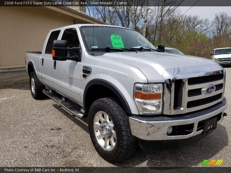 Silver Metallic / Camel 2008 Ford F350 Super Duty Lariat Crew Cab 4x4