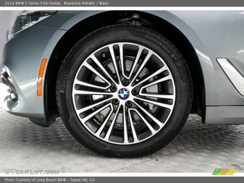 Bluestone Metallic / Black 2019 BMW 5 Series 540i Sedan