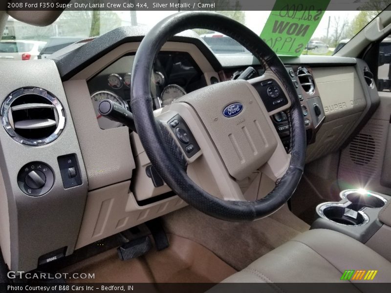 Silver Metallic / Camel 2008 Ford F350 Super Duty Lariat Crew Cab 4x4