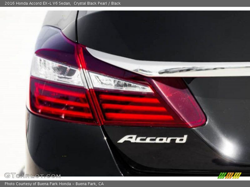 Crystal Black Pearl / Black 2016 Honda Accord EX-L V6 Sedan