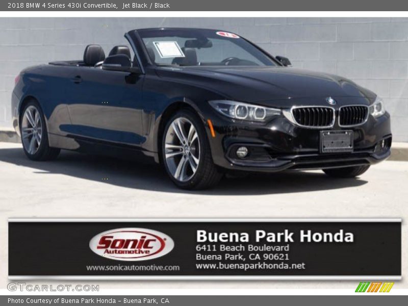 Jet Black / Black 2018 BMW 4 Series 430i Convertible