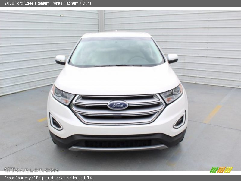 White Platinum / Dune 2018 Ford Edge Titanium