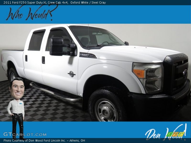 Oxford White / Steel Gray 2011 Ford F250 Super Duty XL Crew Cab 4x4