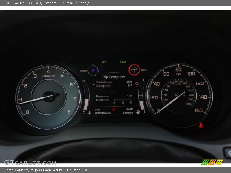 Fathom Blue Pearl / Ebony 2019 Acura RDX FWD
