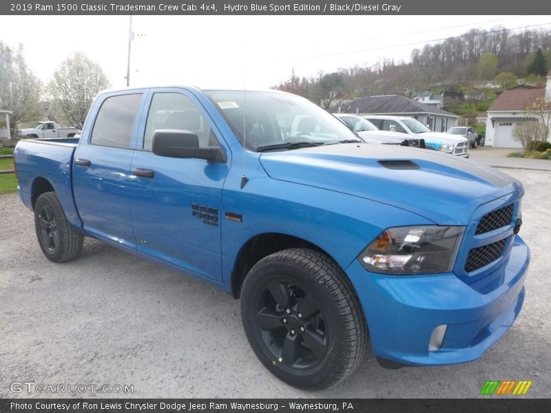 Hydro Blue Sport Edition / Black/Diesel Gray 2019 Ram 1500 Classic Tradesman Crew Cab 4x4