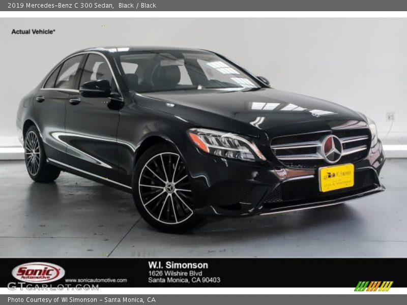 Black / Black 2019 Mercedes-Benz C 300 Sedan